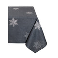 Glisten Snowflake Embroidered Christmas Tablecloth 70 By 144 Inch Grey