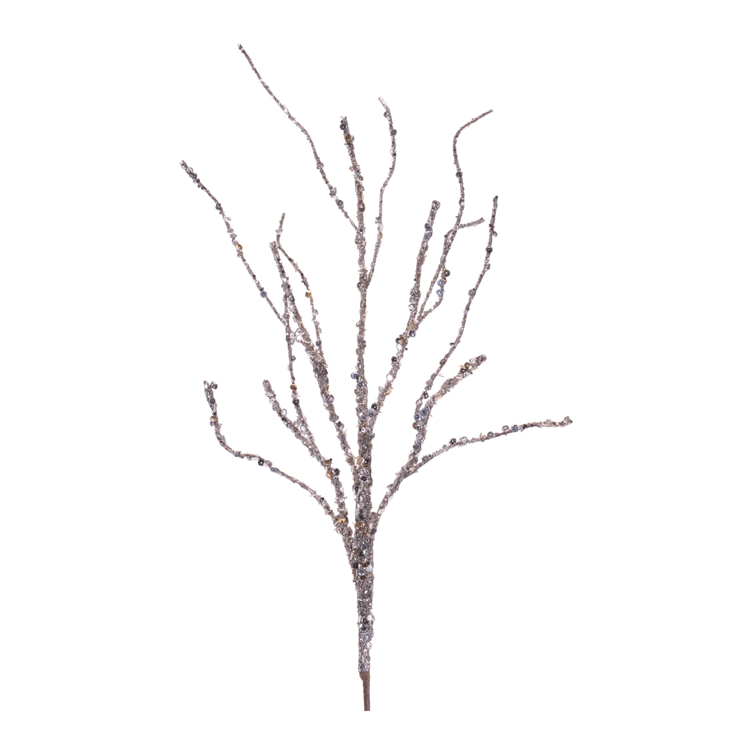 Glittered Twig Branch Set Of 6
