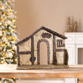 Glitzhome 11.5 H Resin Nativity Scene Stable Creche