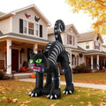 Glitzhome 11Ft Lighted Inflatable Giant Skeleton Cat Decor