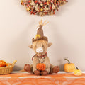 Glitzhome 17.75 H Fall Fabric Highland Cow Shelf Sitter