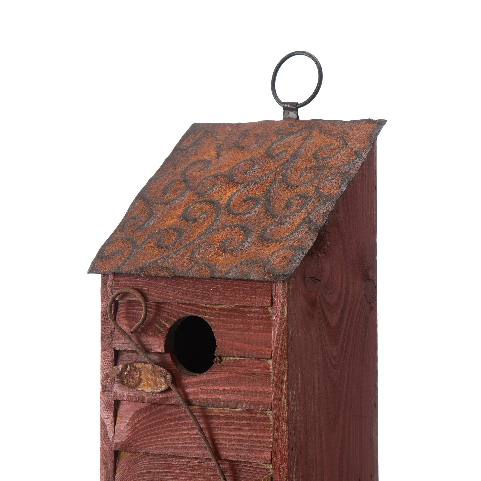 Glitzhome Tall Three Tier Hand Painted Wood Birdhouse