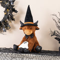Glitzhome 19 H Halloween Fabric Highland Cow Shelf Sitter