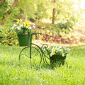 Glitzhome Hand Painted Metal Bicycle Planter