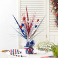 Glitzhome 21 H Patriotic Americana Stars And Heather Table Tree