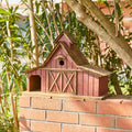 Glitzhome 20.67 L Oversized Rustic Wood Barn Birdhouse