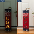 Glitzhome 24.75 H Lighted Patriotic Americana Wooden Firecracker Porch Decor
