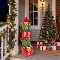 Glitzhome 30.25 H Christmas Polyresin Stacked Gift Boxes Porch Decor 24 H