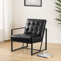 Glitzhome 30.25 H Leatherette Button Tufted Accent Arm Chair