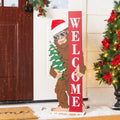 Glitzhome 36.5 H Christmas Wooden Big Foot Porch Decor Kd
