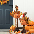 Glitzhome Fabric Turkey Standing Decor With Telescoping Legs