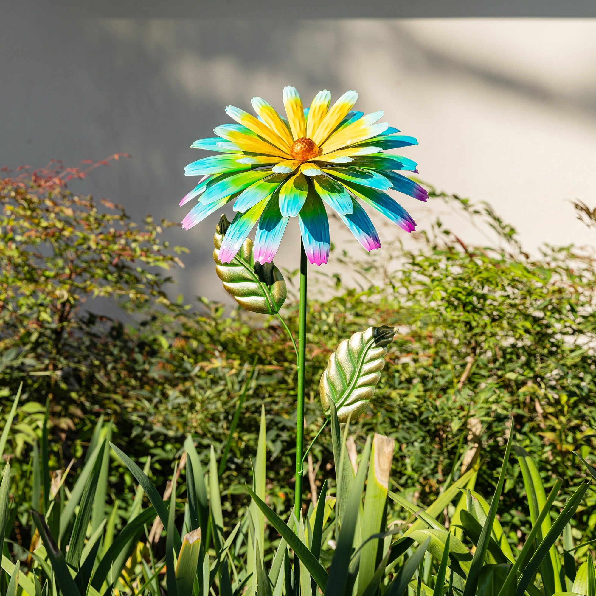 Glitzhome 41 H Garden Metal Flower Yardstake