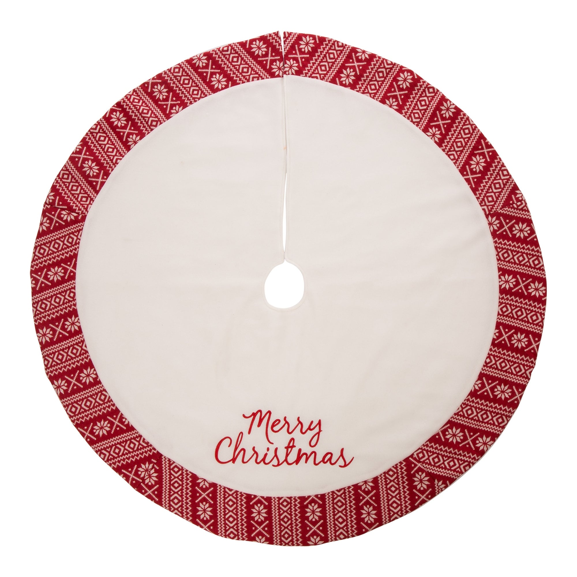 Glitzhome 48 D Traditional Christmas Tree Skirt With Border