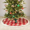 Glitzhome 52 D Knitted Polyester Christmas Tree Skirt