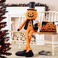 Glitzhome 59 H Halloween Oversized Fabric Jack O Lantern With Dangle Legs