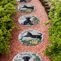 Glitzhome 6 Piece Cement Cat And Dog Textured Stepping Stones Garden Decor 10 In