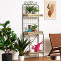 Glitzhome Farmhouse Metal Planter Stand