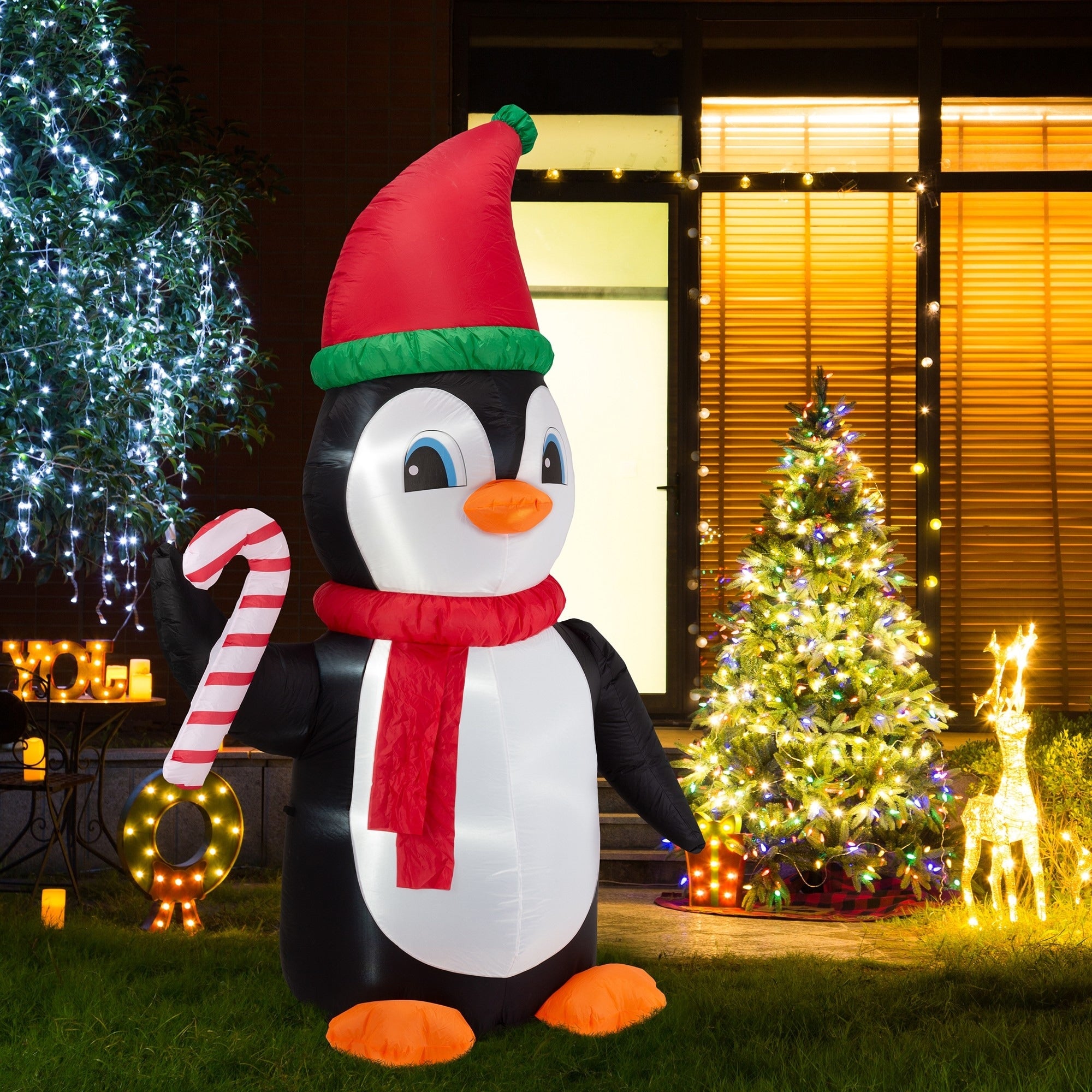 Glitzhome 8 Lighted Inflatable Decor