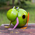 Glitzhome 9 L Metal Glossy Frog Outdoor Garden Birdhouse