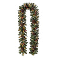 Glitzhome 9L Pre Lit Christmas Garland With Warm White Led Light
