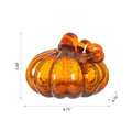 Glitzhome Amber Crackle Glass Pumpkin