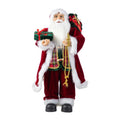 Glitzhome Standing Plaid Santa Figurine Table Top Decoration 12 18 24