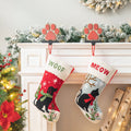 Glitzhome Christmas Wooden Metal Stocking Holder