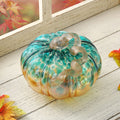 Glitzhome Fall Harvest Hand Blown Glass Pumpkin