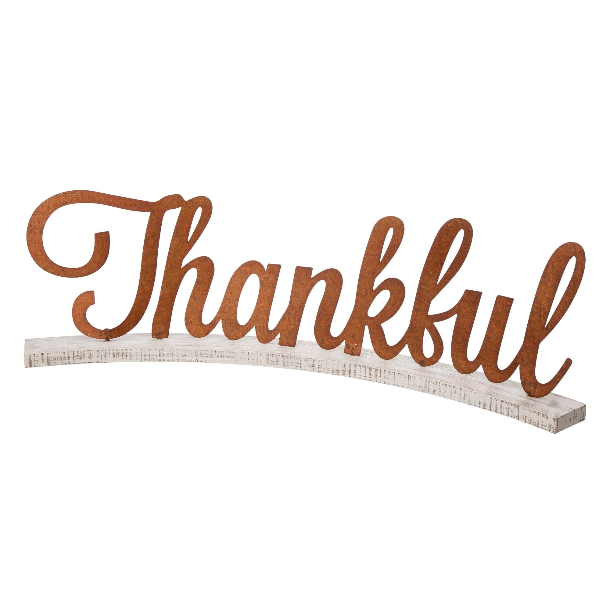 Glitzhome Fall Wooden And Metal Thankful Decor