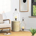 Glitzhome Farmhouse Rustic Metal Lanterns Set Of 2