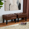 Glitzhome Padded Velvet Acrylic Bench