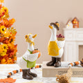 Glitzhome Set Of 2 Fall Resin Geese Table Decor