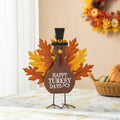 Glitzhome Thanksgiving Wooden Turkey Decor