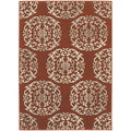 Global Influence Floral Medallion Red Beige Rug 110X3 110 X 3
