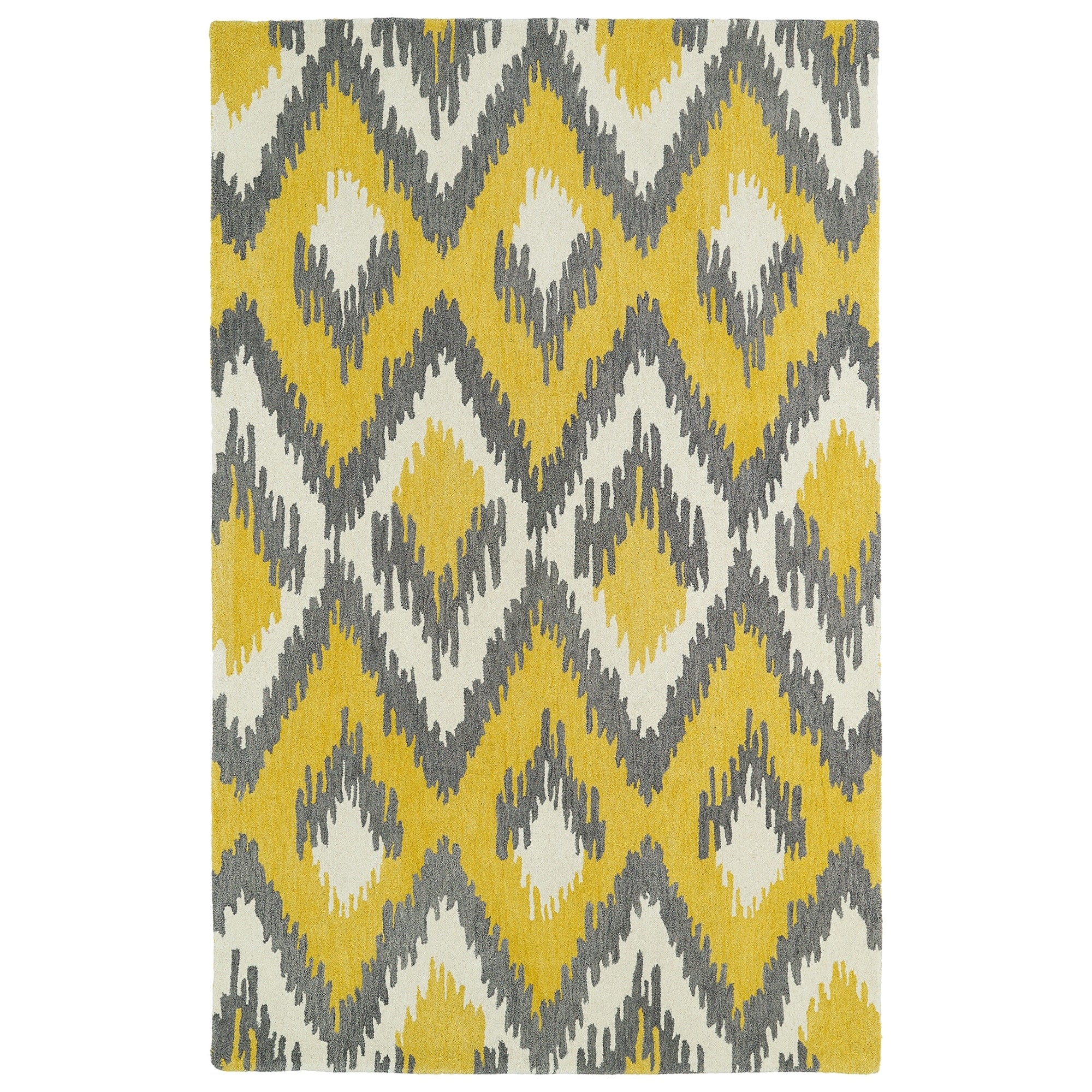 Hand Tufted De Leon Ikat Navy Rug 5 X 79