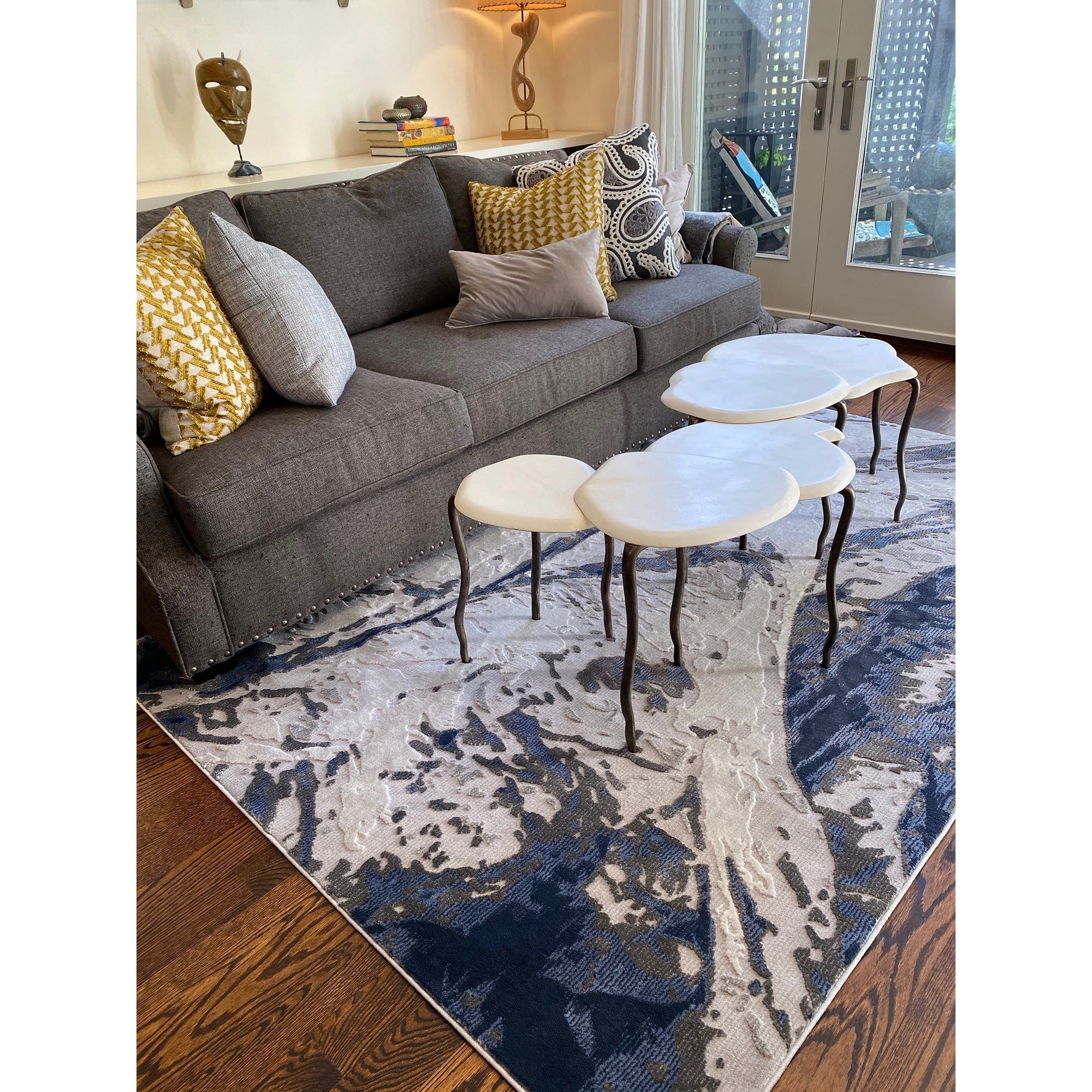 Hand Tufted De Leon Tribal Grey Rug 5 X 79