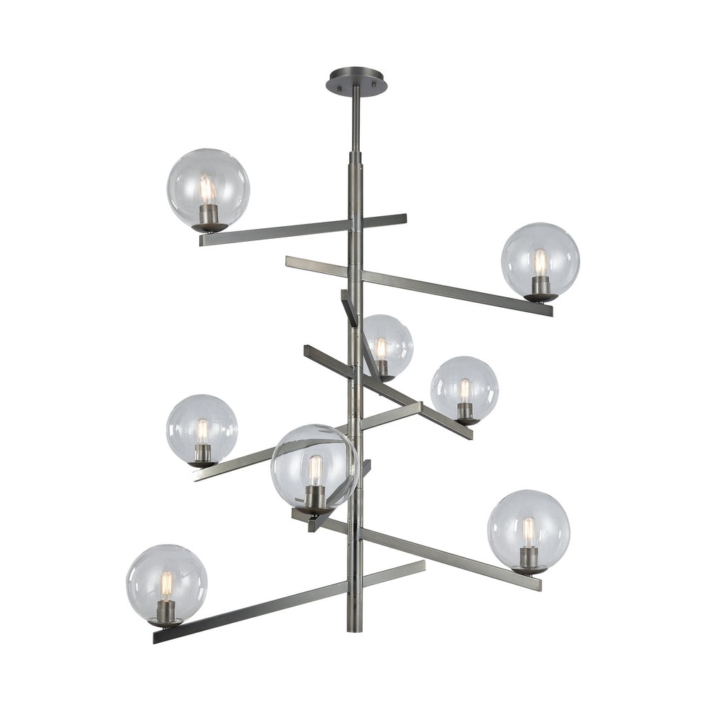 Globes Of Light 8 Light Chandelier Brushed Black Nickel