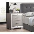 Glory Furniture Alana G6800 N Nightstand Silver Champagne