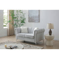 Glory Furniture Columbina Teddy Bear Chenille Loveseat With Rolled Arms