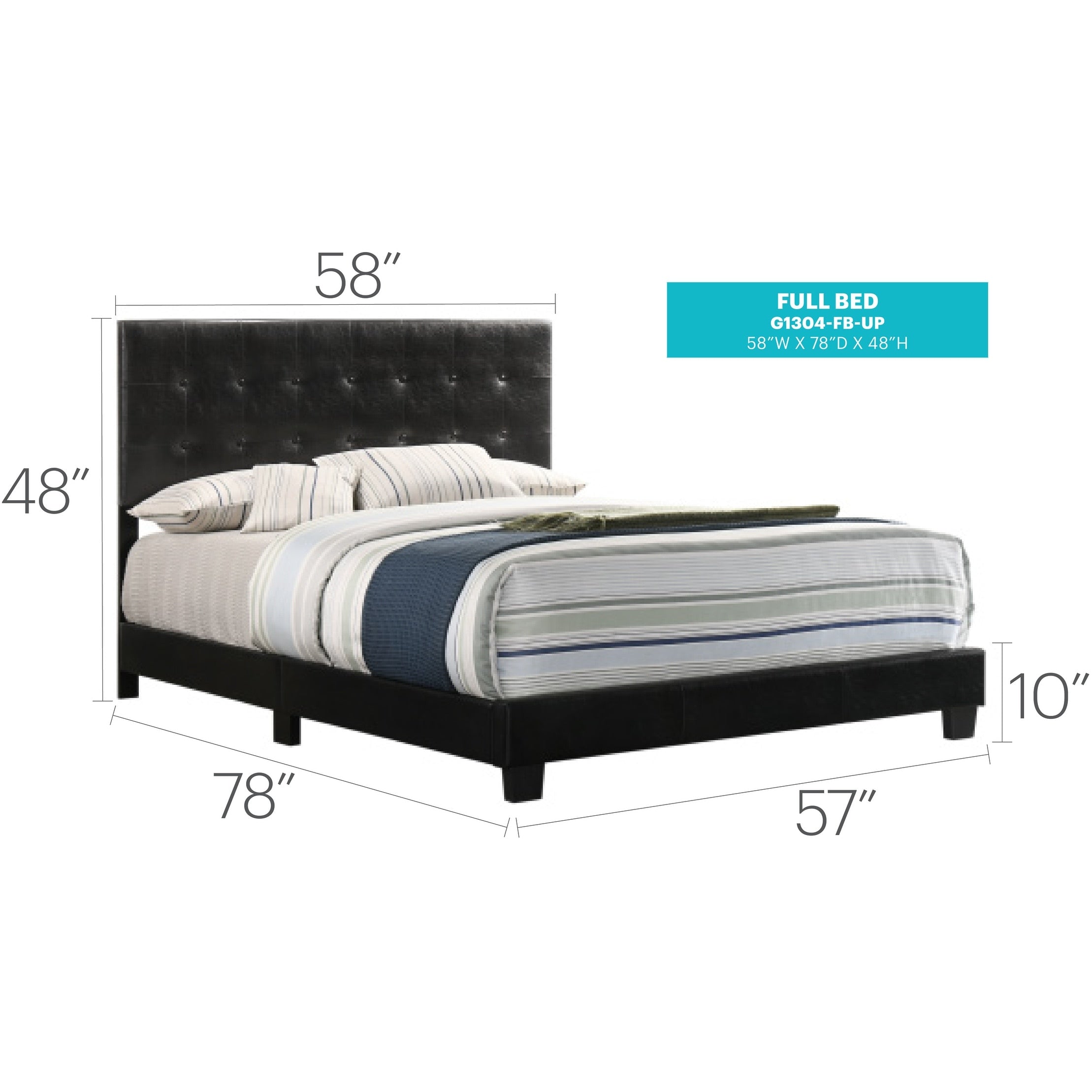 Caldwell Faux Leather Tufted Bed