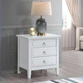 Glory Furniture Elara Wood 3 Drawer Nightstand With Dovetailed Drawers