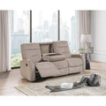 Glory Furniture Elodie Microsuede Velvet Sofa With Cup Holders