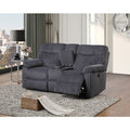 Glory Furniture Everard Velvet Recliner With Reclining Comfort