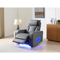 Glory Furniture Phineas Faux Leather Power Recliner With Led Lighting