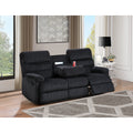 Glory Furniture Thaddeus Velvet Corded Fabric Sofa With Cup Holders