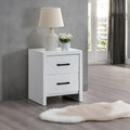 Glory Furniture Theron Wood 2 Drawer Nightstand With Dovetailed Drawers