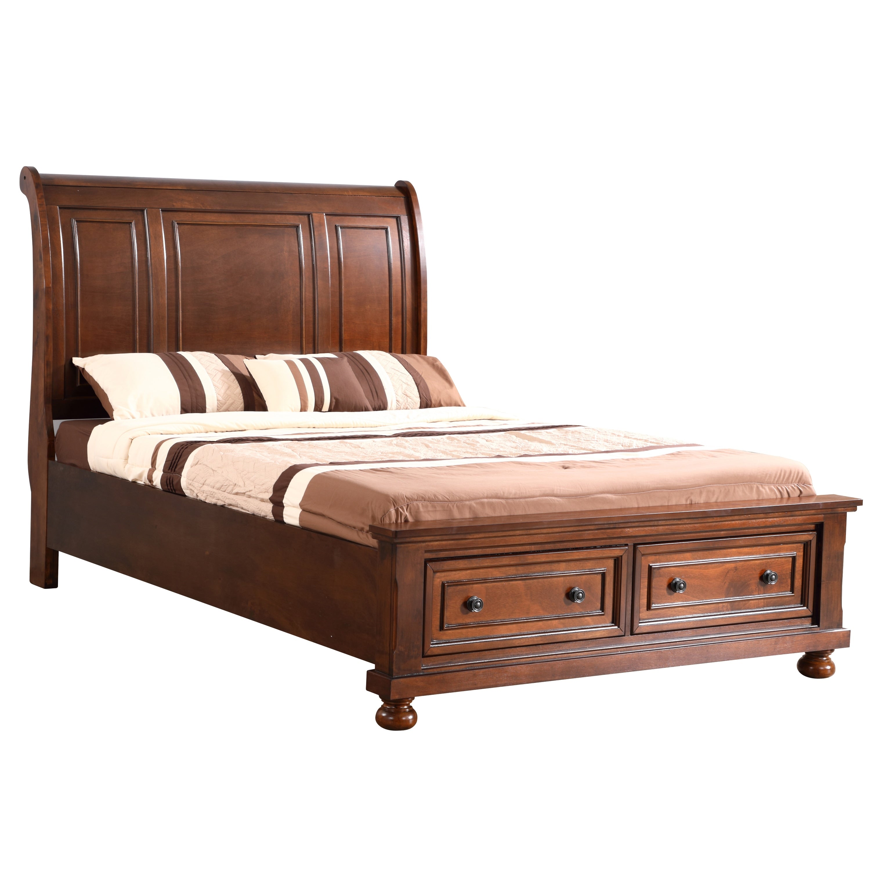 Glory Furniture Zenobia Wood Queen Bed With Dependable Functionality