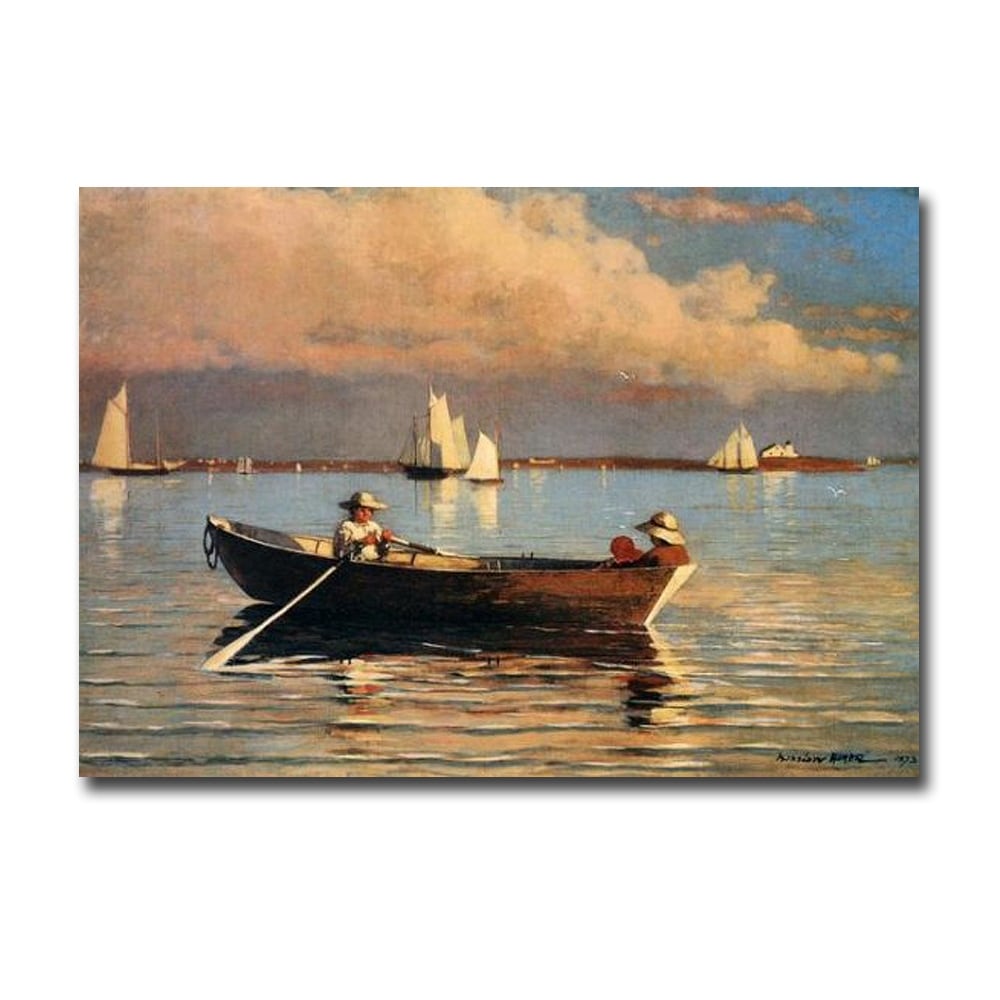Gloucester Harbor By Winslow Homer Gallery Wrapped Canvas Giclee Art 24 In X 36 In
