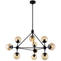 Carbon Loft Carvalho 10 Light Chandelier With Black Finish
