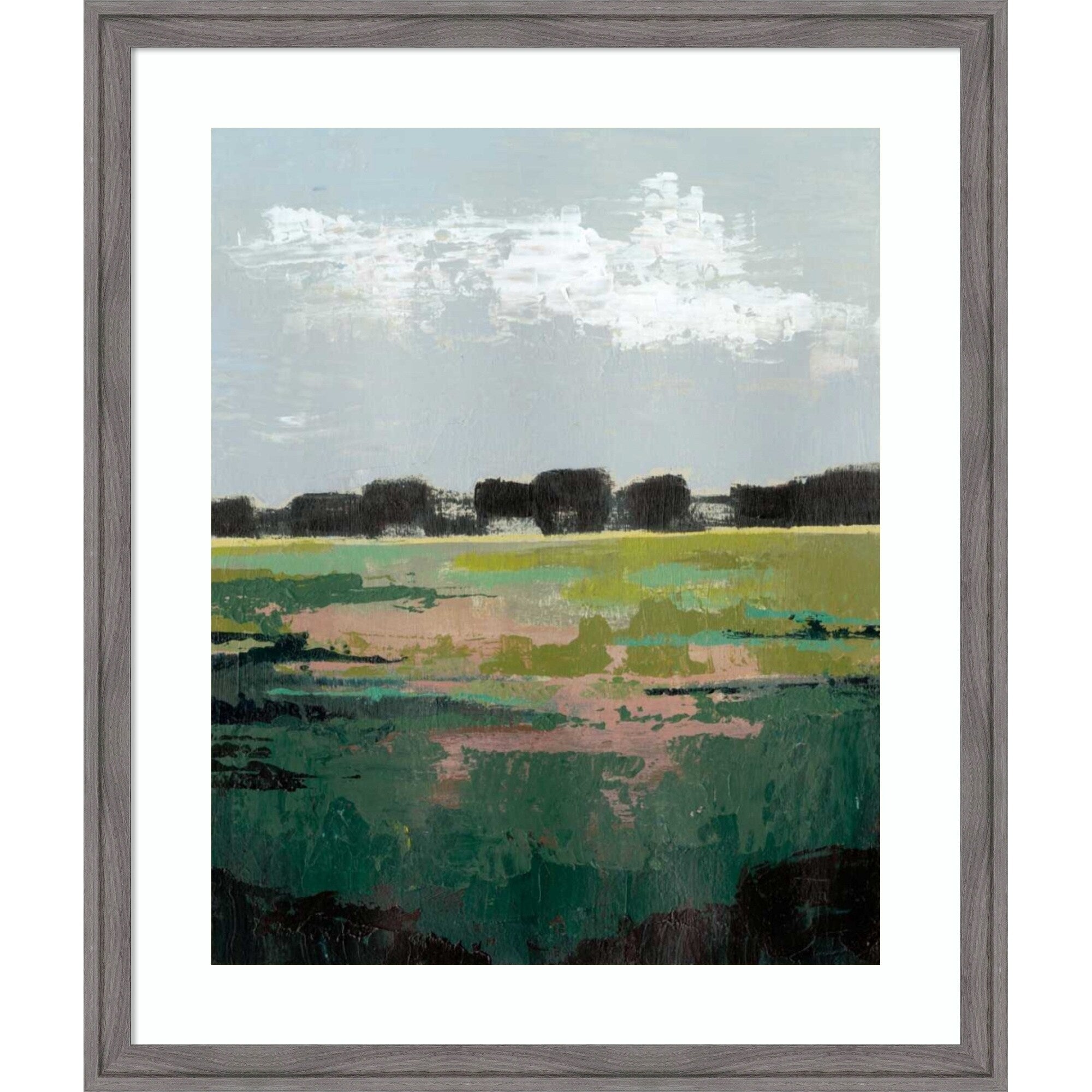 Glowing Pasture No. 1 By Grace Popp Wood Framed Wall Art Print
